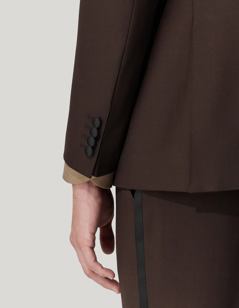 TUXEDO IN DARK BROWN WOOL 5