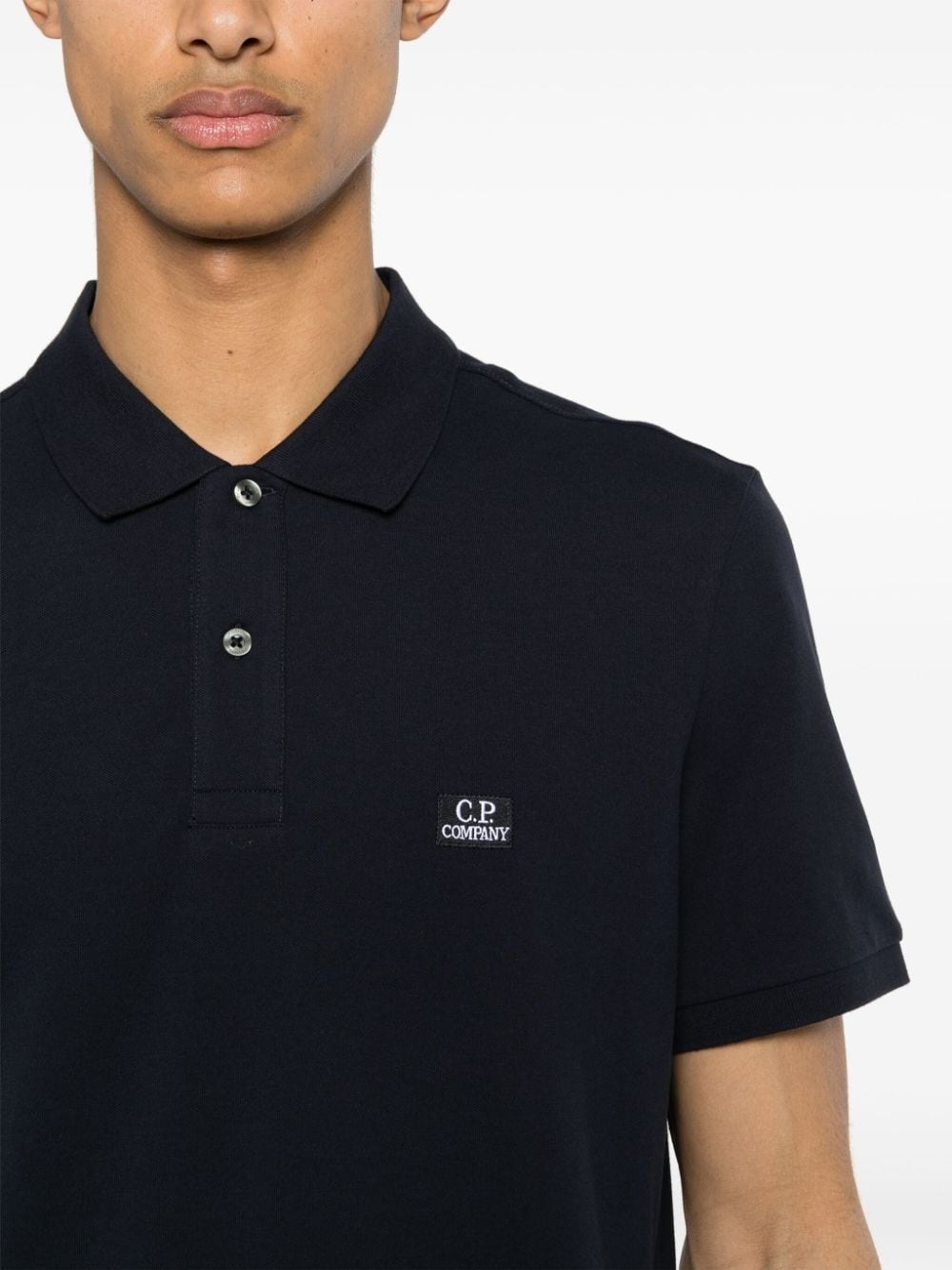 embroidered-logo cotton polo shirt - 5