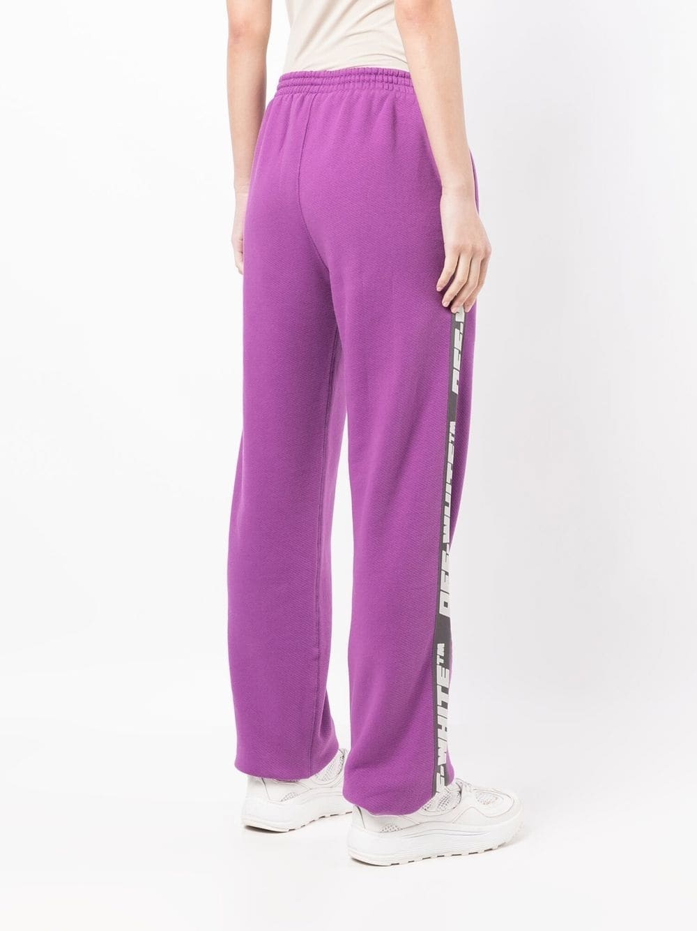 logo-tape cotton track pants - 4