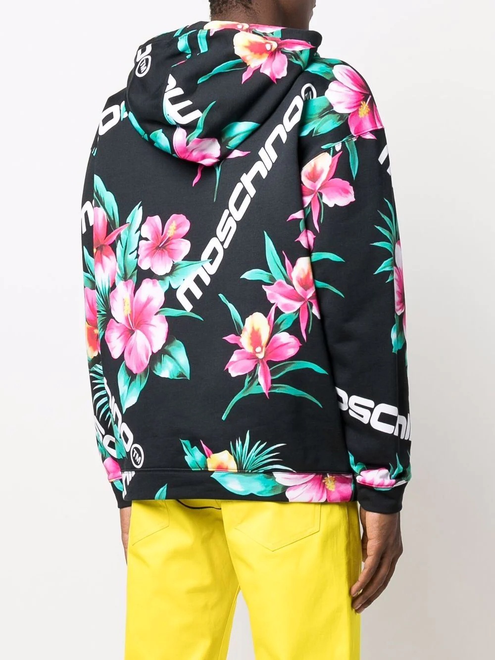 floral-print pullover hoodie - 4