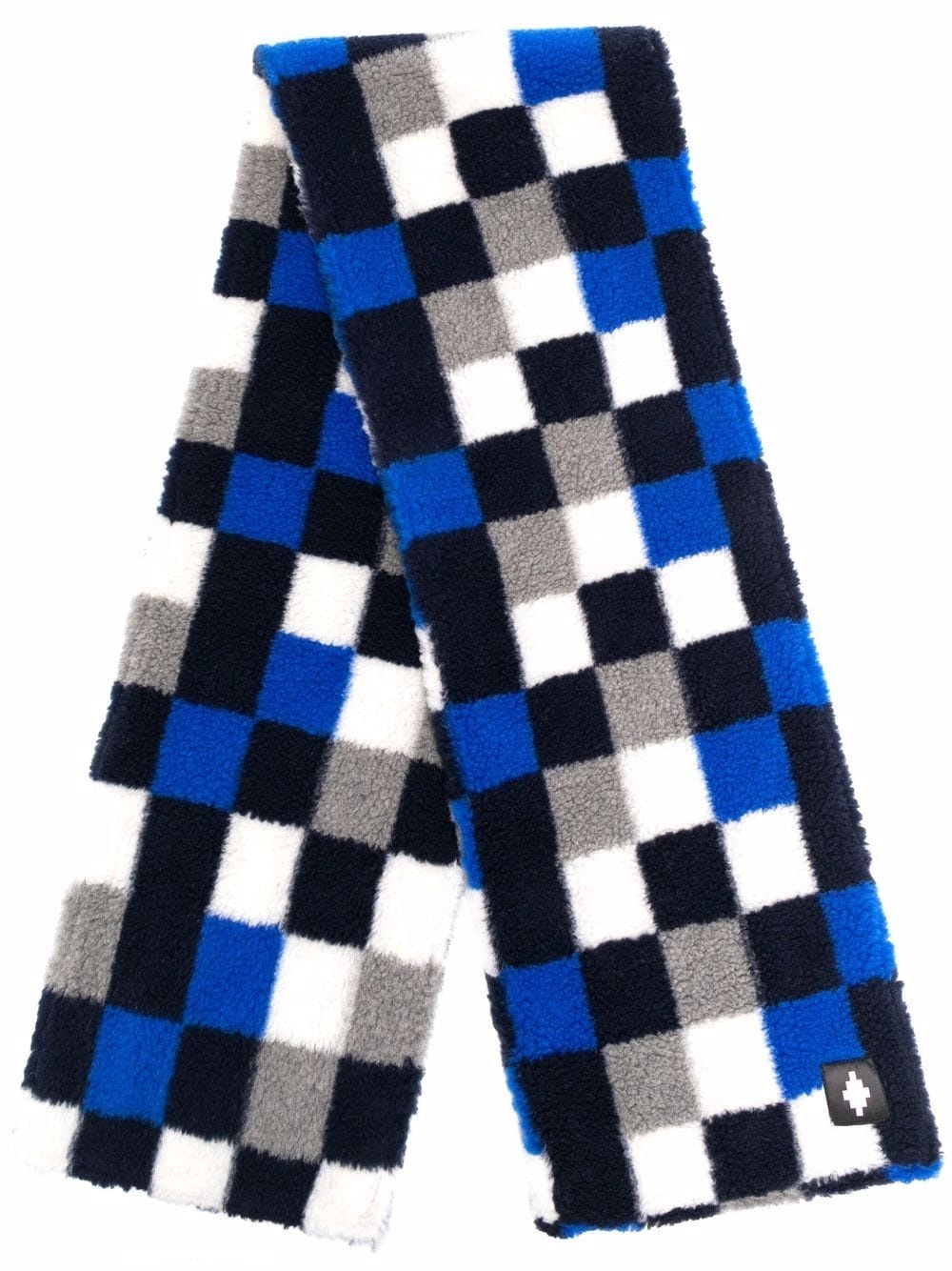 checkerboard-print scarf - 1