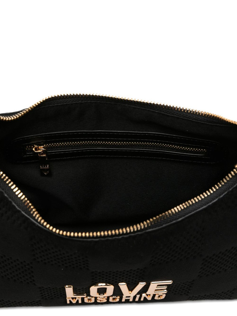 logo-plaque checkered shoulder bag 5