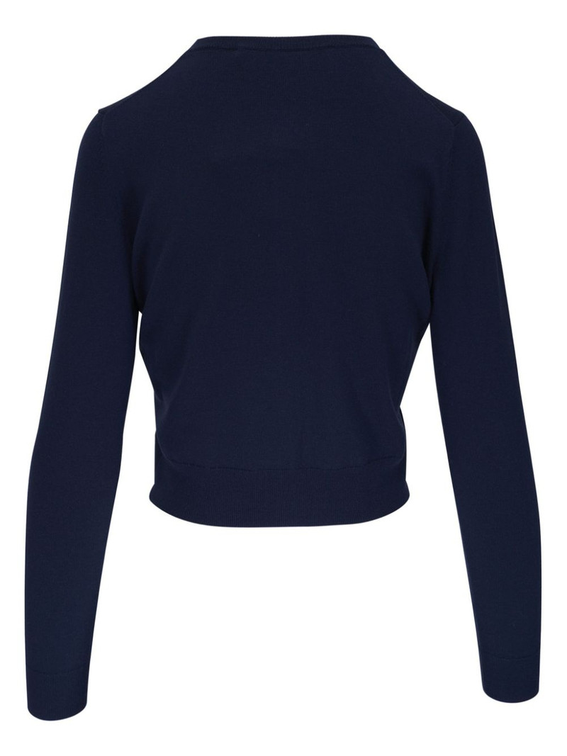 CAROLINA HERRERA cropped knit wool cardigan outlook