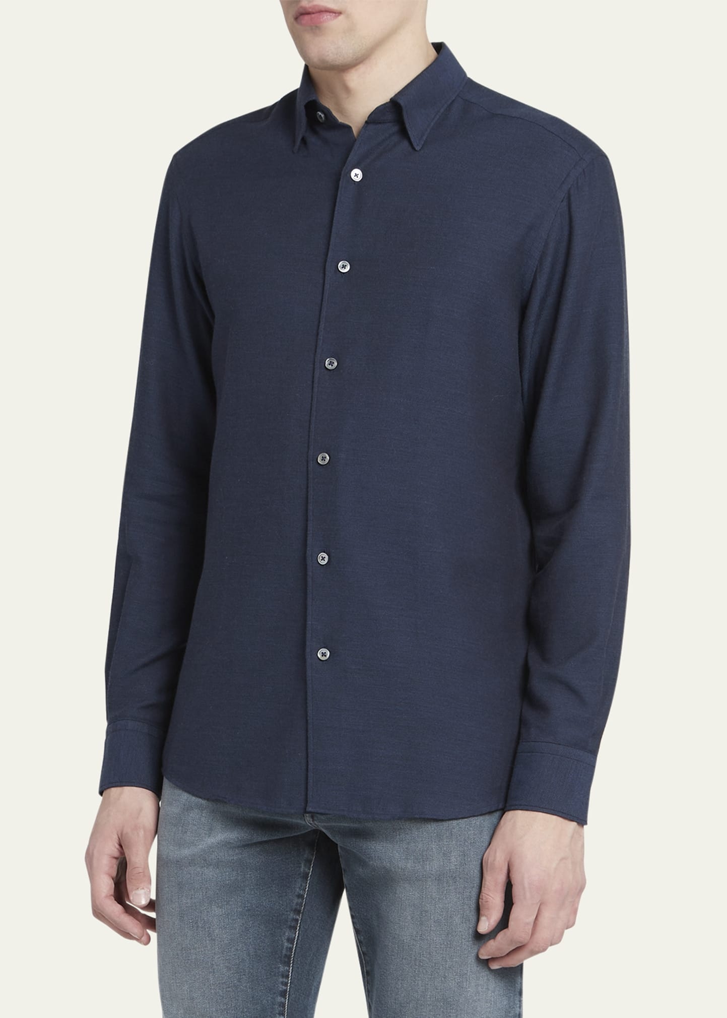 Men's Cashmere-Cotton Cashco Sport Shirt - 4