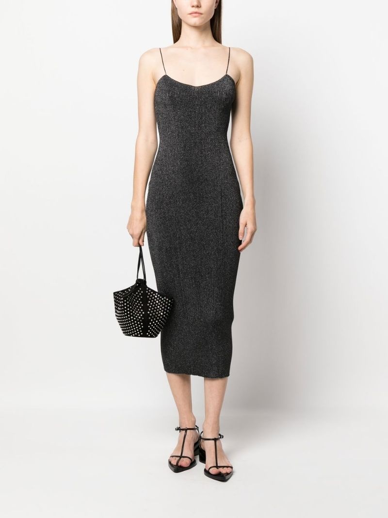 ribbed-knit midi dress - 2