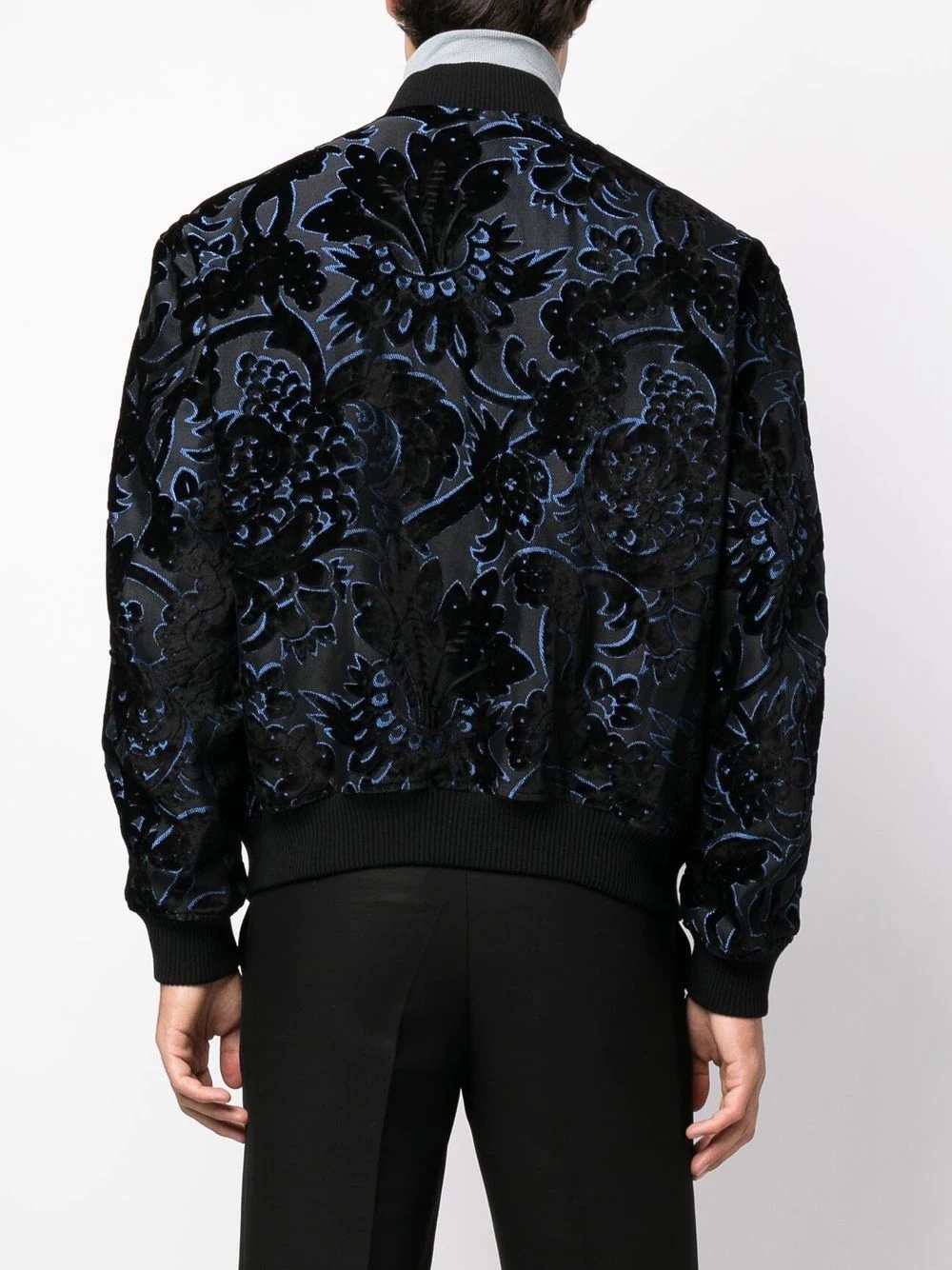 embroidered zipped bomber jacket - 4