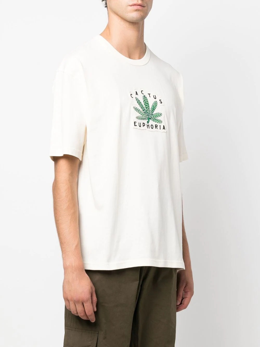 embroidered-slogan T-shirt - 3