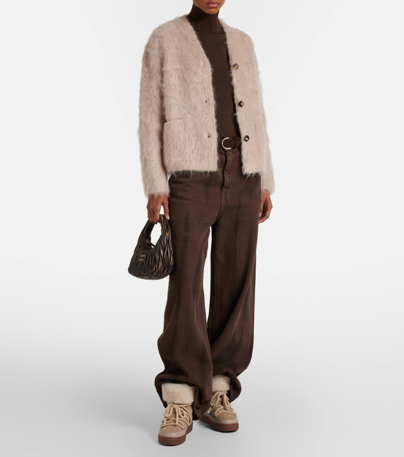 INUIKII Classic shearling-trimmed suede snow boots outlook