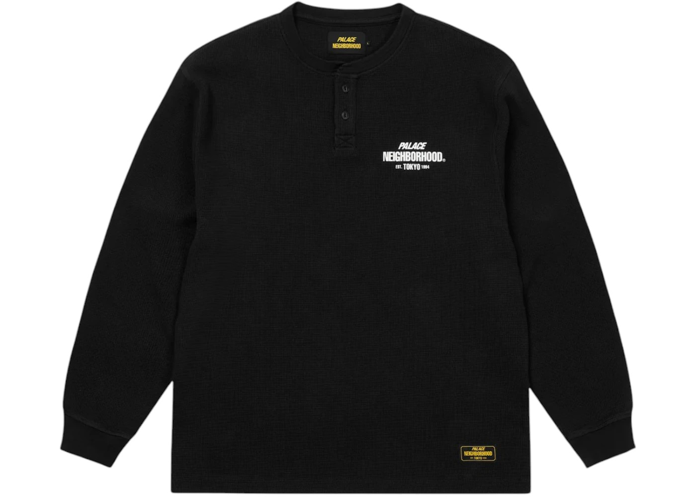 Palace x Neighborhood Waffle Jersey Black - 2