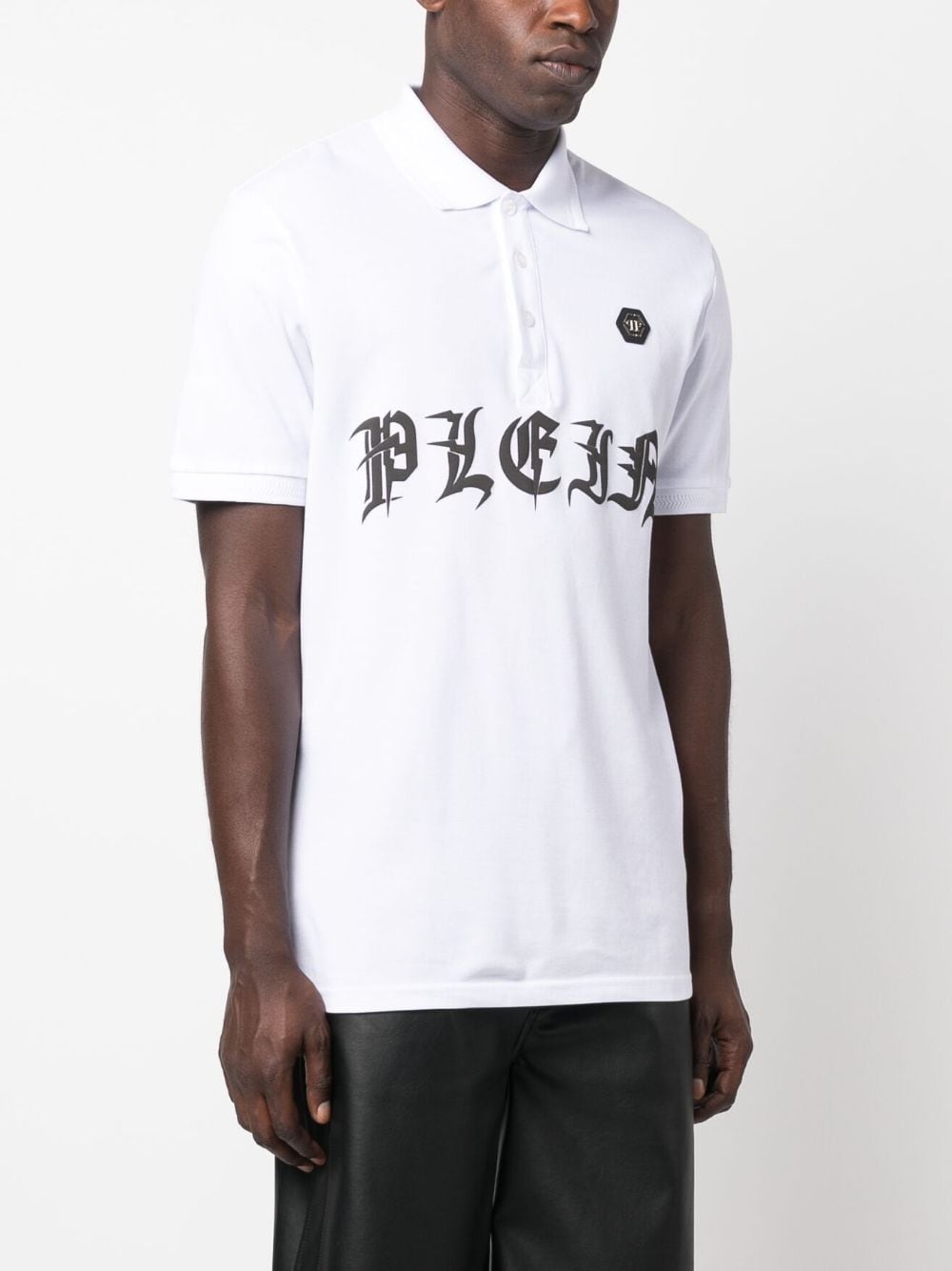 Gothic Plein logo-print polo shirt - 3