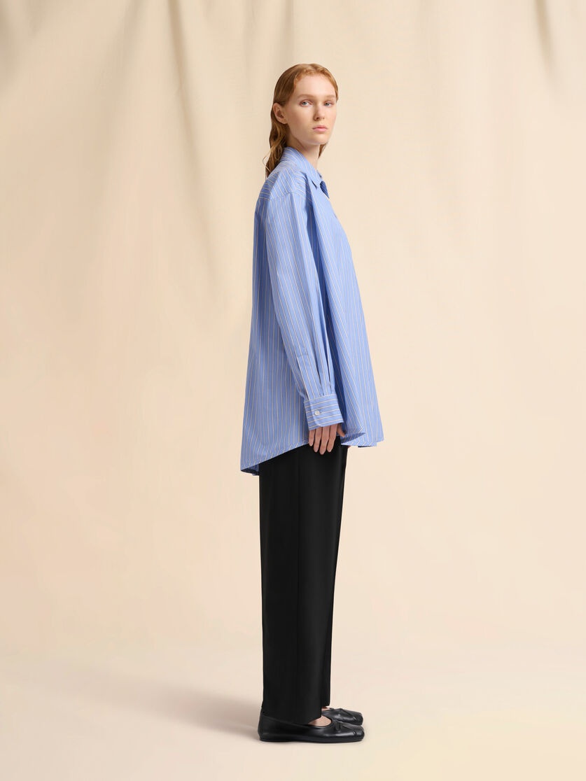 STRIPED COTTON POPLIN SHIRT - 5