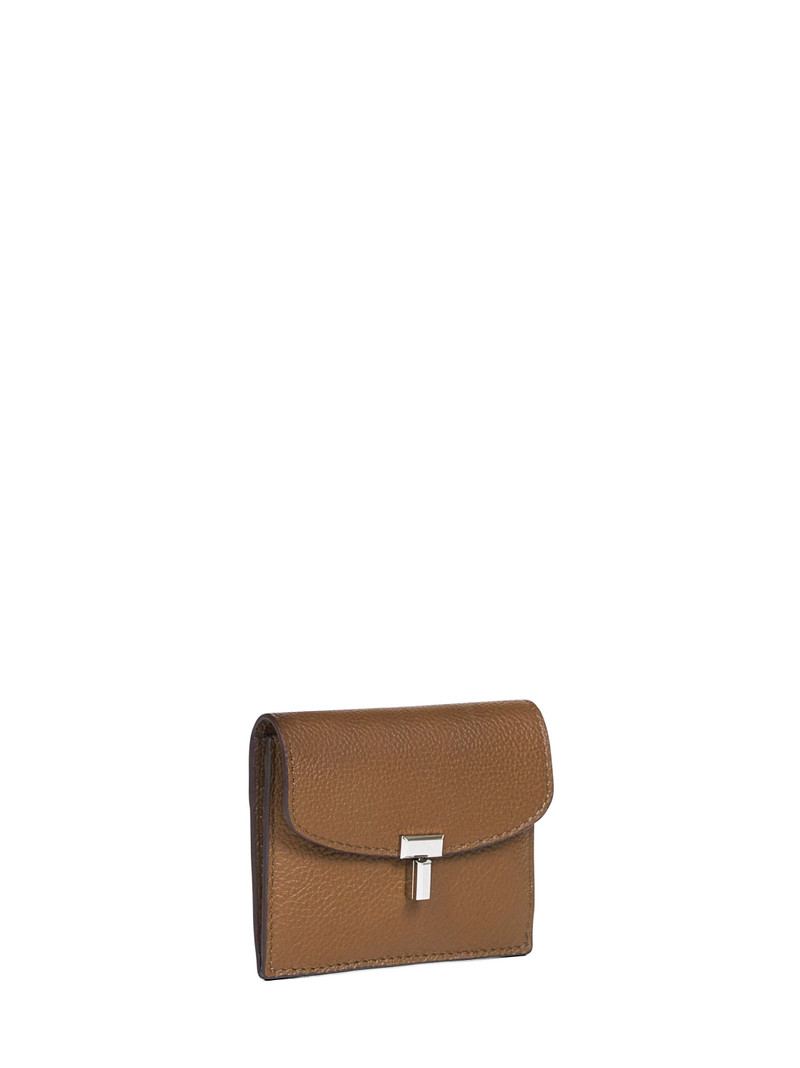 TOTEME Dark taupe T-lock card holder outlook