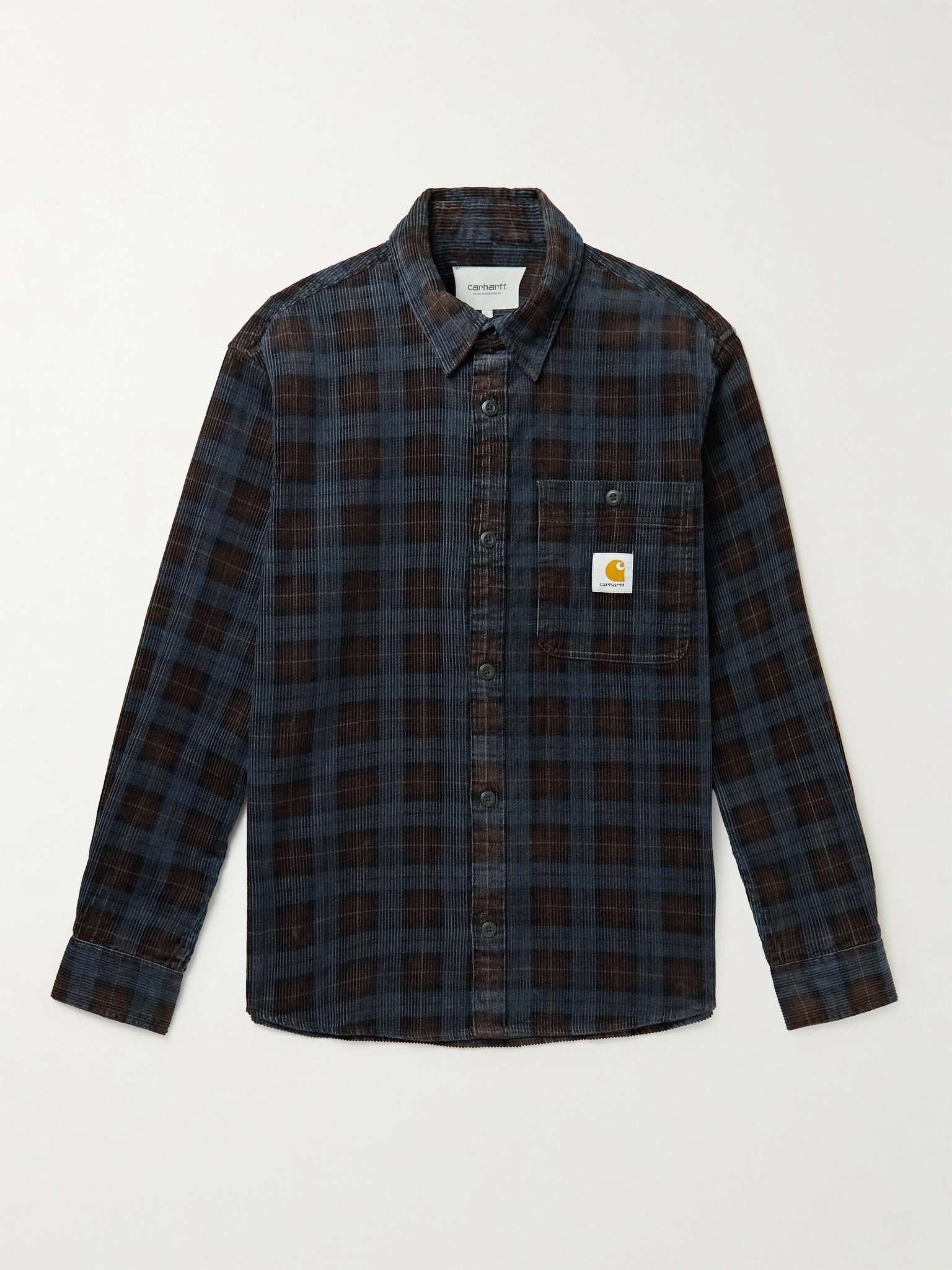 Flint Checked Cotton-Corduroy Shirt - 1