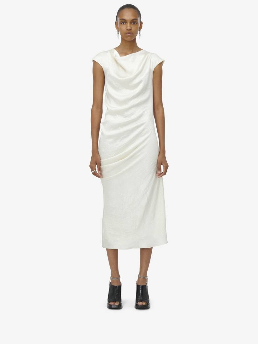 Asymmetric Draped Dress - 2