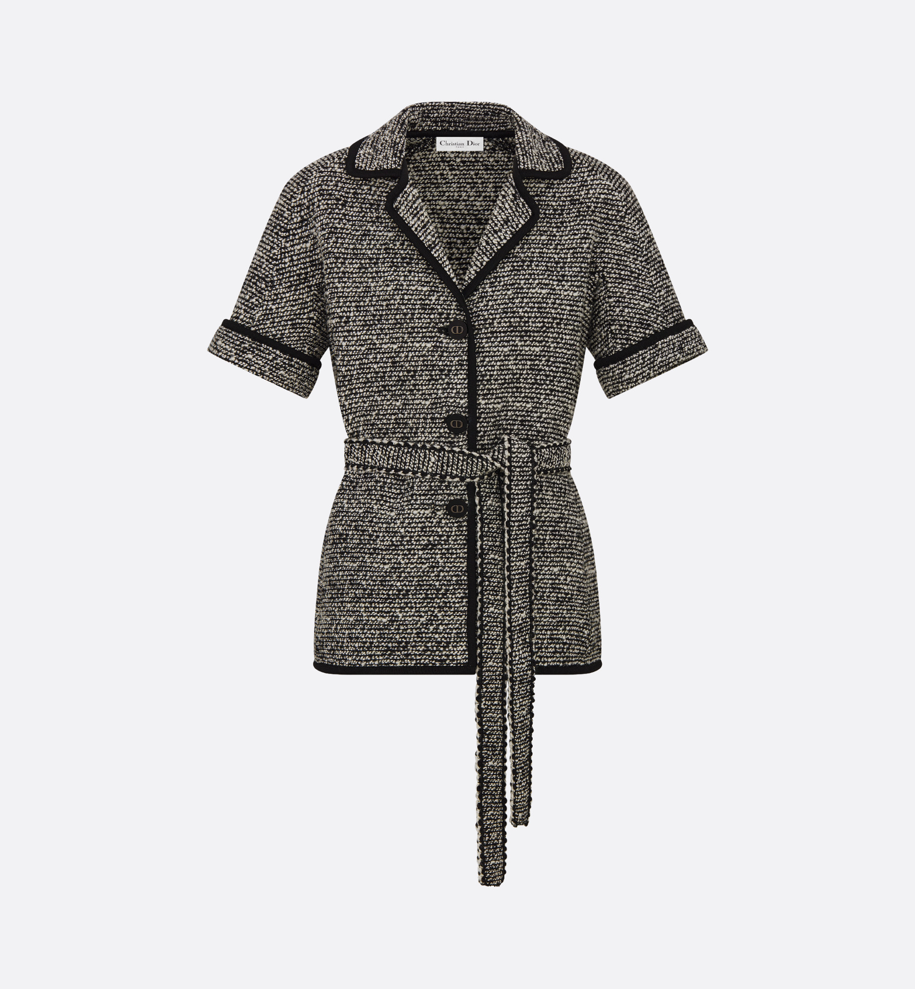 Short-Sleeved Belted Jacket - 1