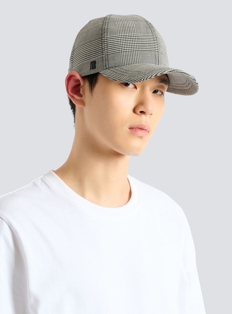 Cap with Prince of Wales check 6