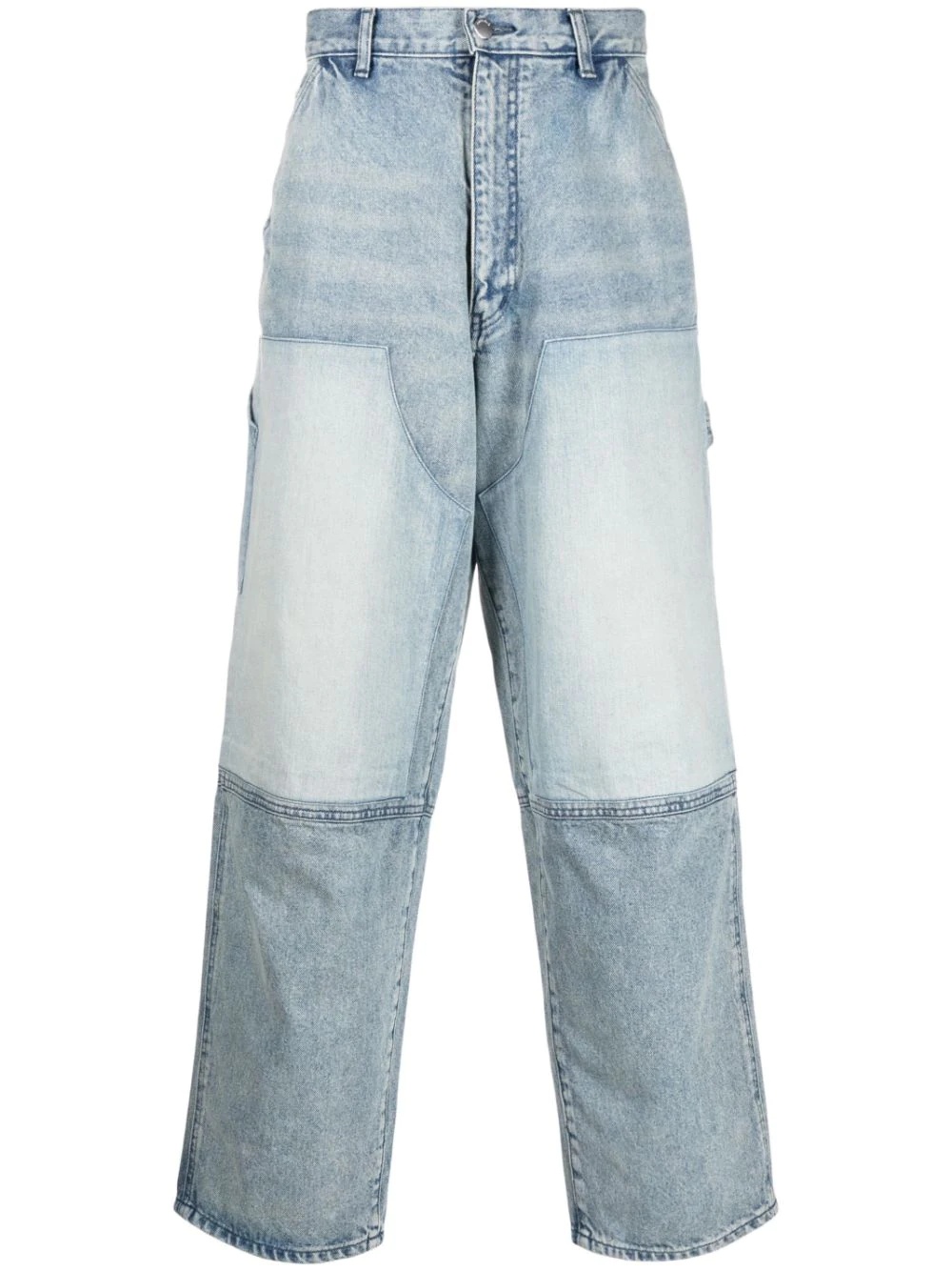 panelled wide-leg jeans - 1