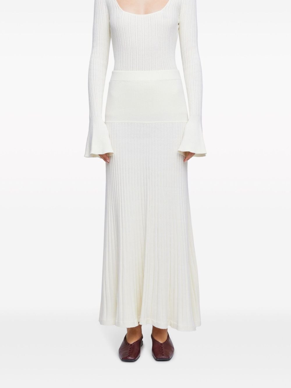 Amber ribbed-knit maxi skirt - 4