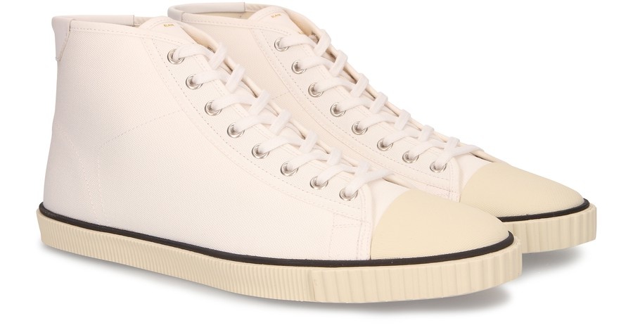 Blank Mid Lace Up Sneakers - 2