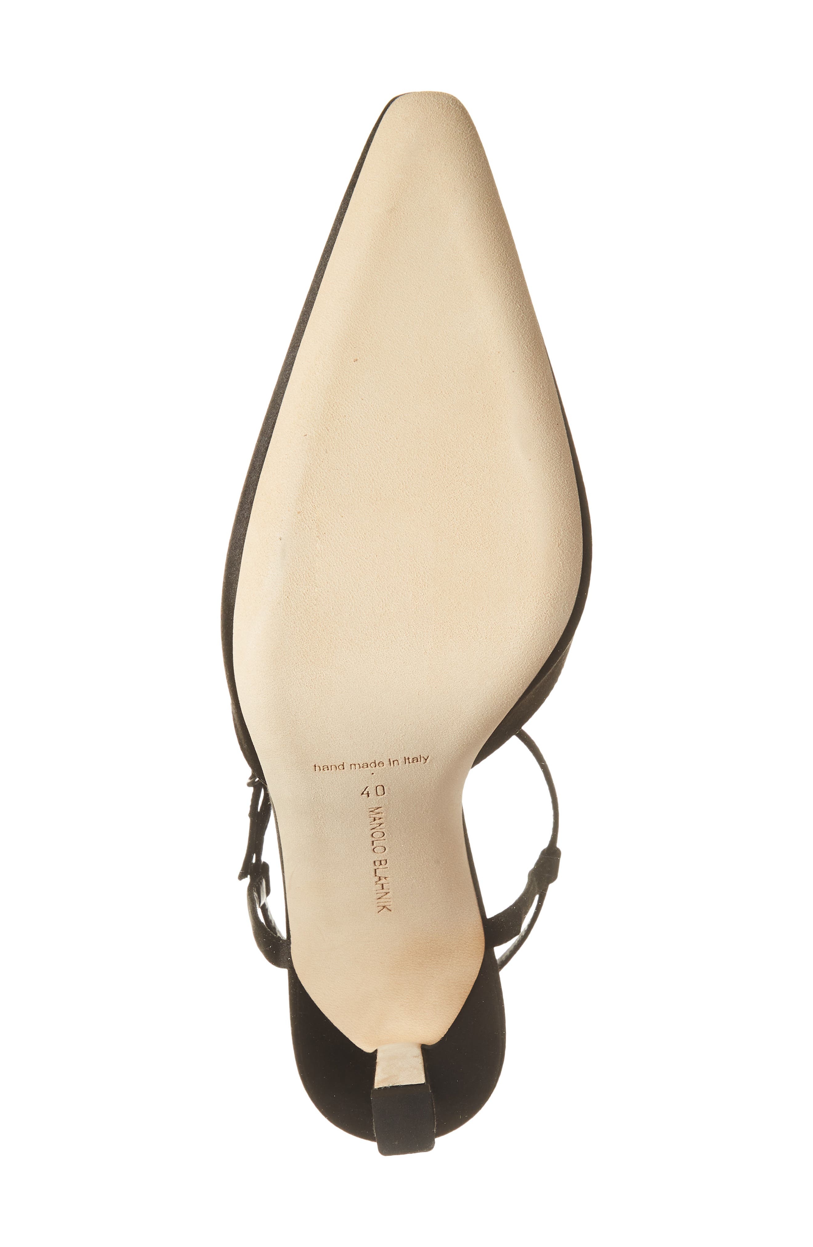 Manolo Blahnik Sufik Crystal Embellished T-Strap Pump in Black at Nordstrom - 6