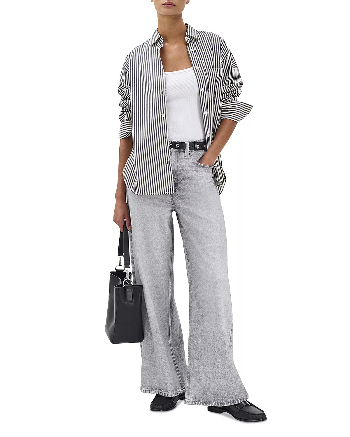 Miramar Sofie Wide Leg Jeans in Icey Gray - 6