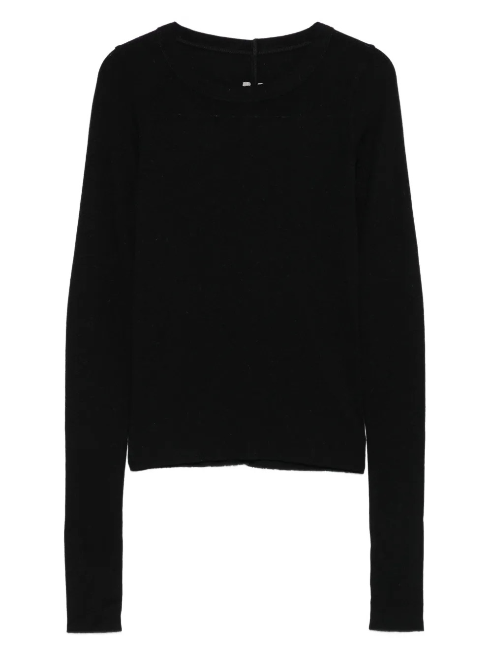 RICK OWENS - Women Cropped Rib LS T-shirt - 5