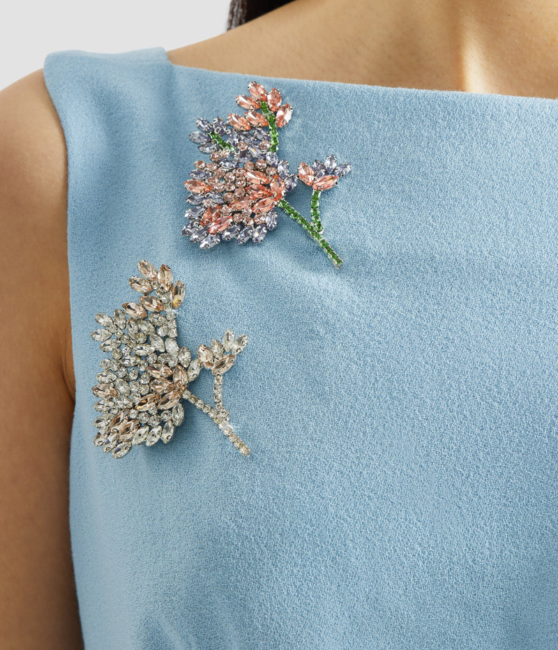 EMBELLISHED CREPE SLEEVELESS MIDI DRESS 4
