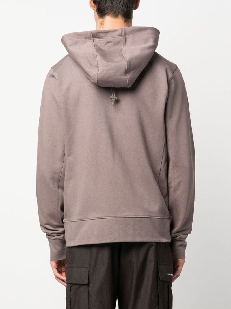 zip-up cotton hoodie - 4