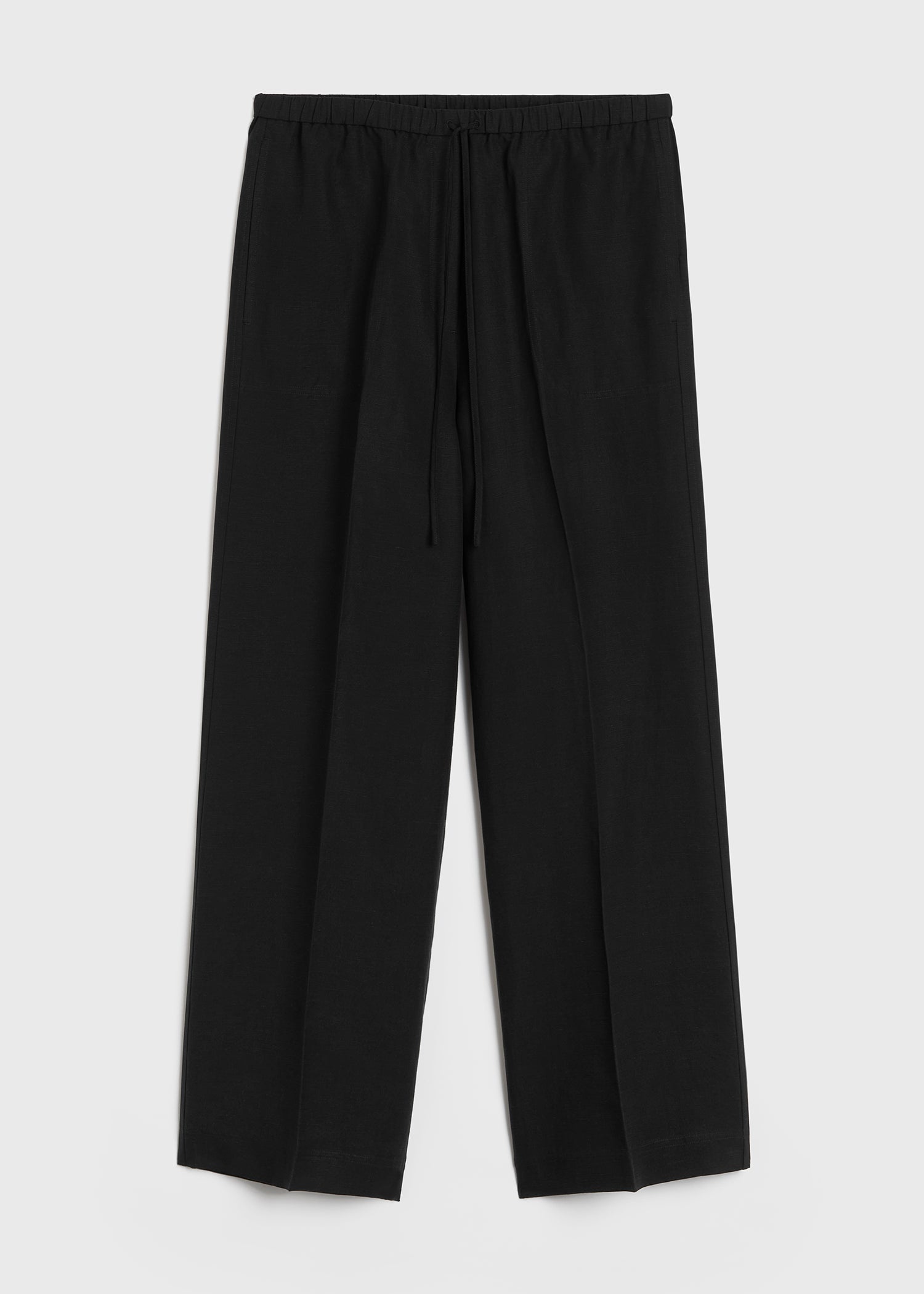 Fluid drawstring trousers black - 1