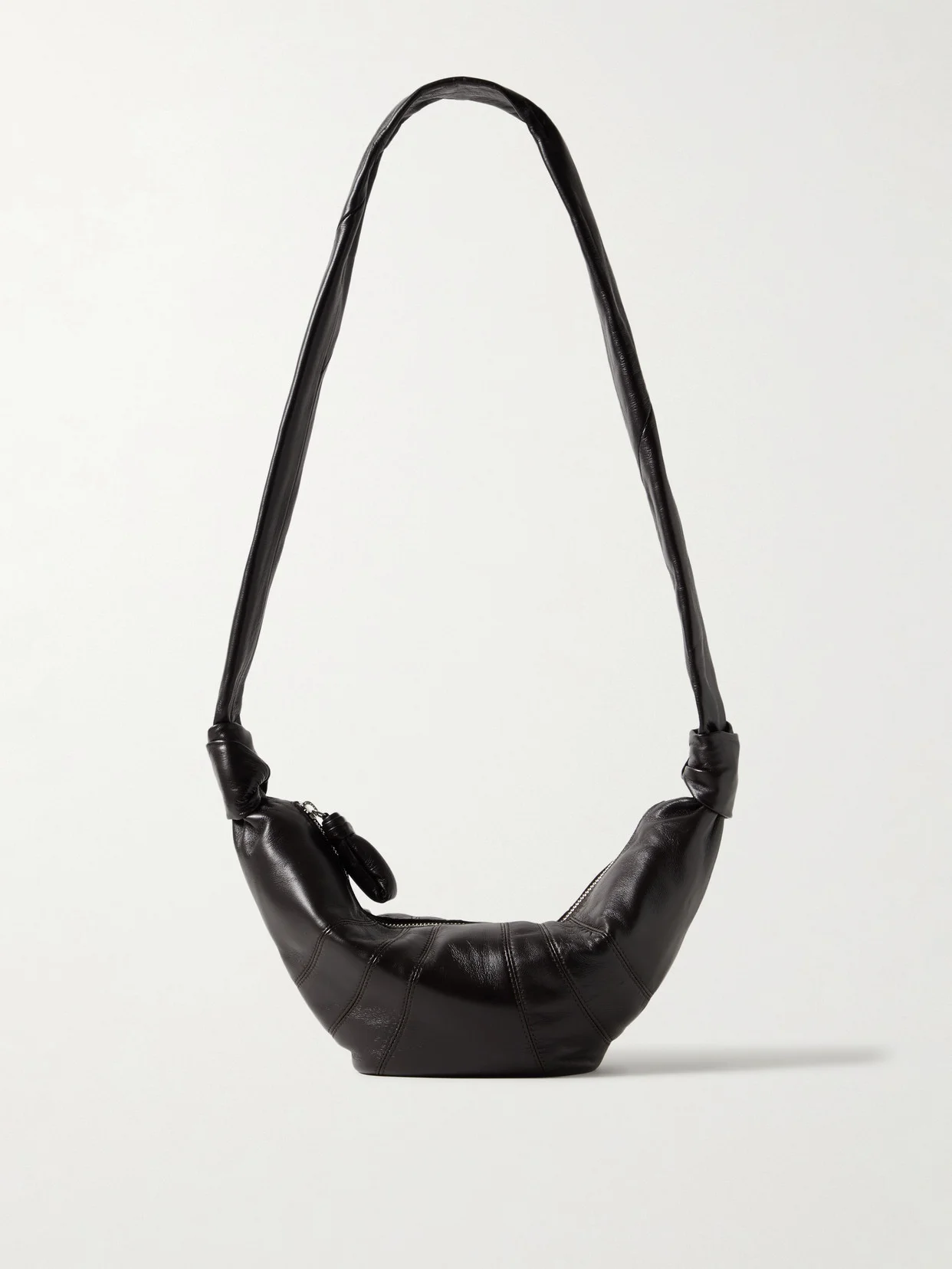 Croissant Small Paneled Leather Shoulder Bag - 1