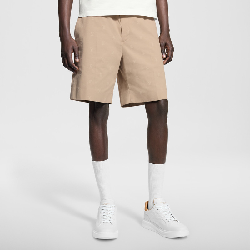 LV Blason Cotton Jacquard Chino Shorts 2