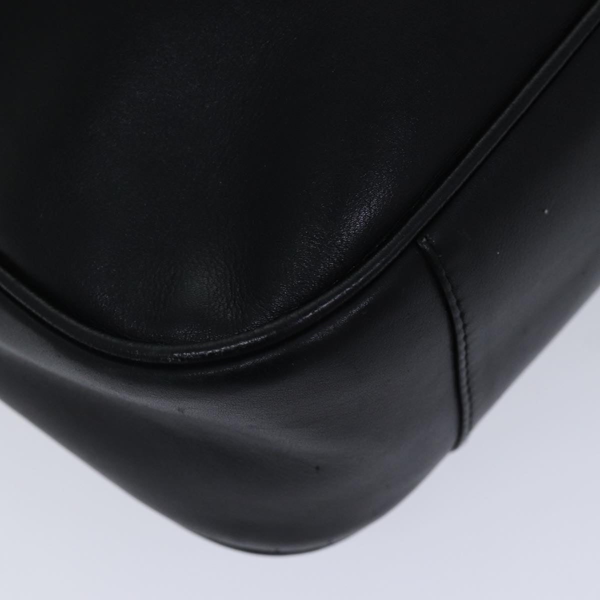 GUCCI Bamboo Hand Bag Leather Black - 14