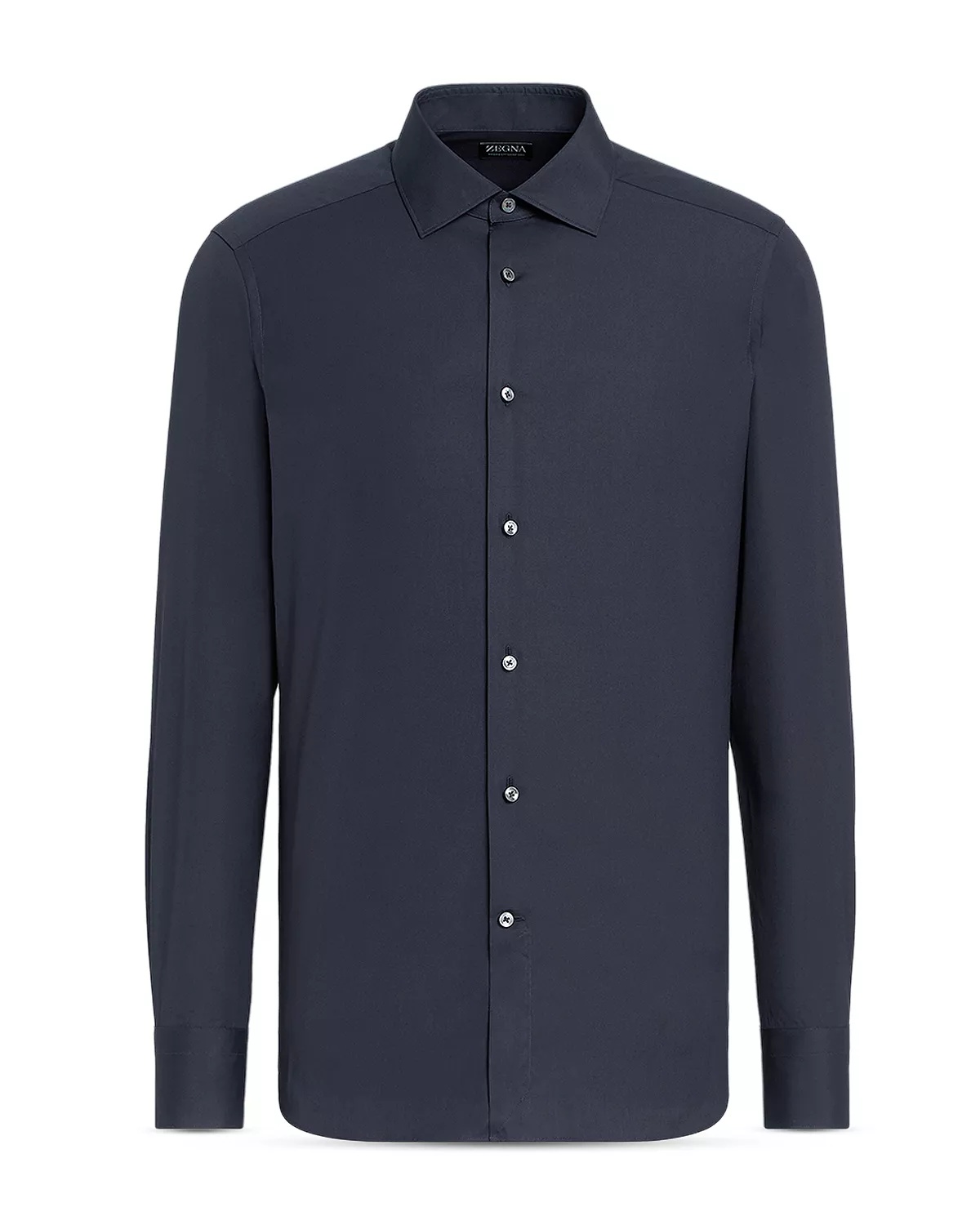 Navy Blue Trofeo™ Long Sleeve Tailored Fit Shirt - 4