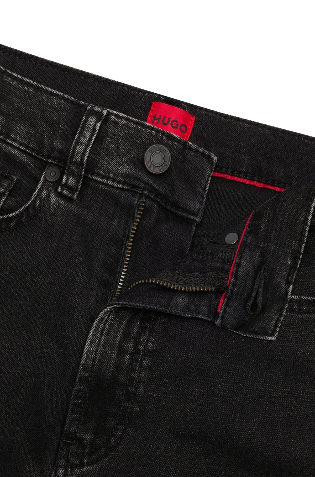 SKINNY-FIT JEANS IN BLACK SUPER-STRETCH DENIM - 6