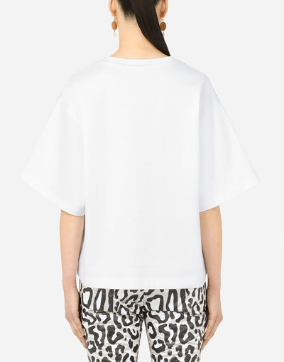 Dolce & Gabbana Jersey T-shirt with I'm a super model fan print outlook