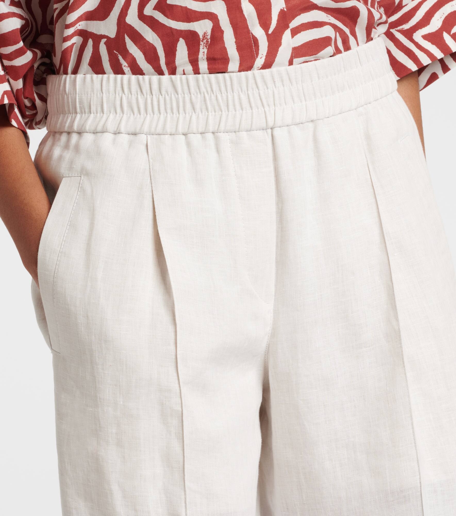 Linen wide-leg pants - 4