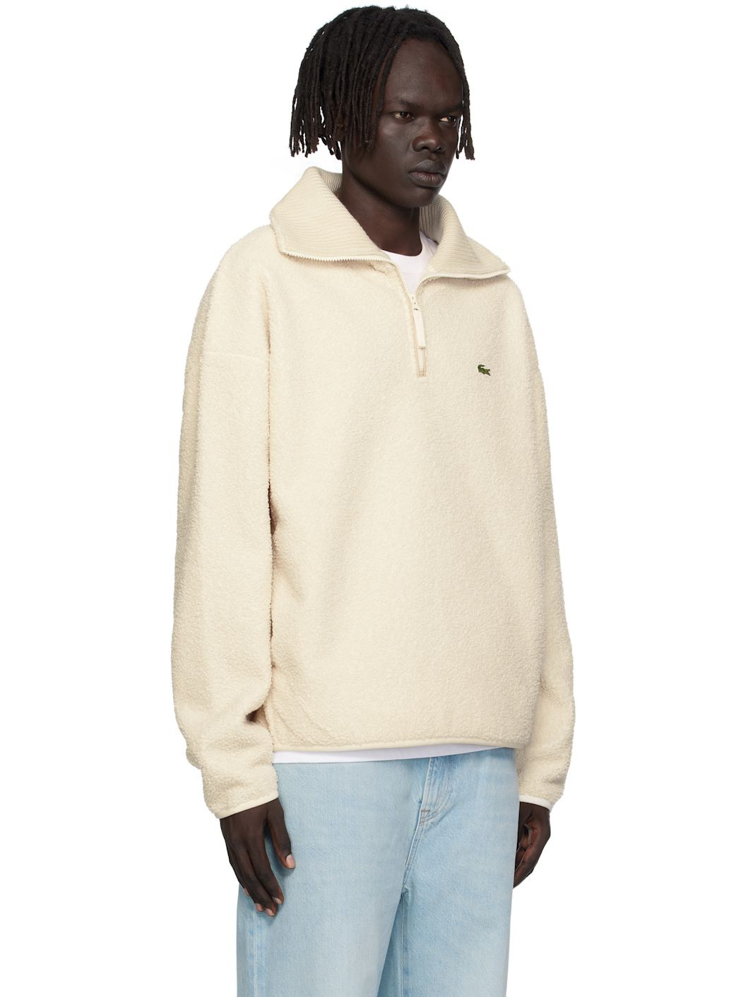 Off-White High Zipped Neck Sweatshirt - 2