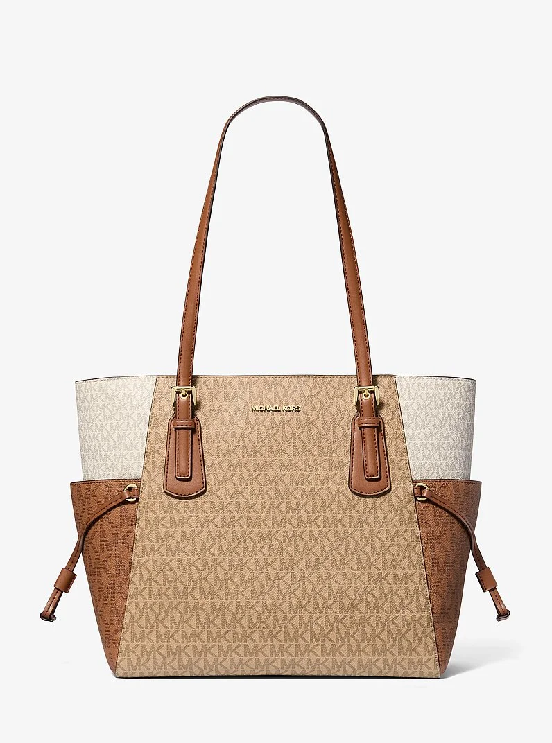 Voyager Large Color-Block Signature Logo Tote Bag - 1