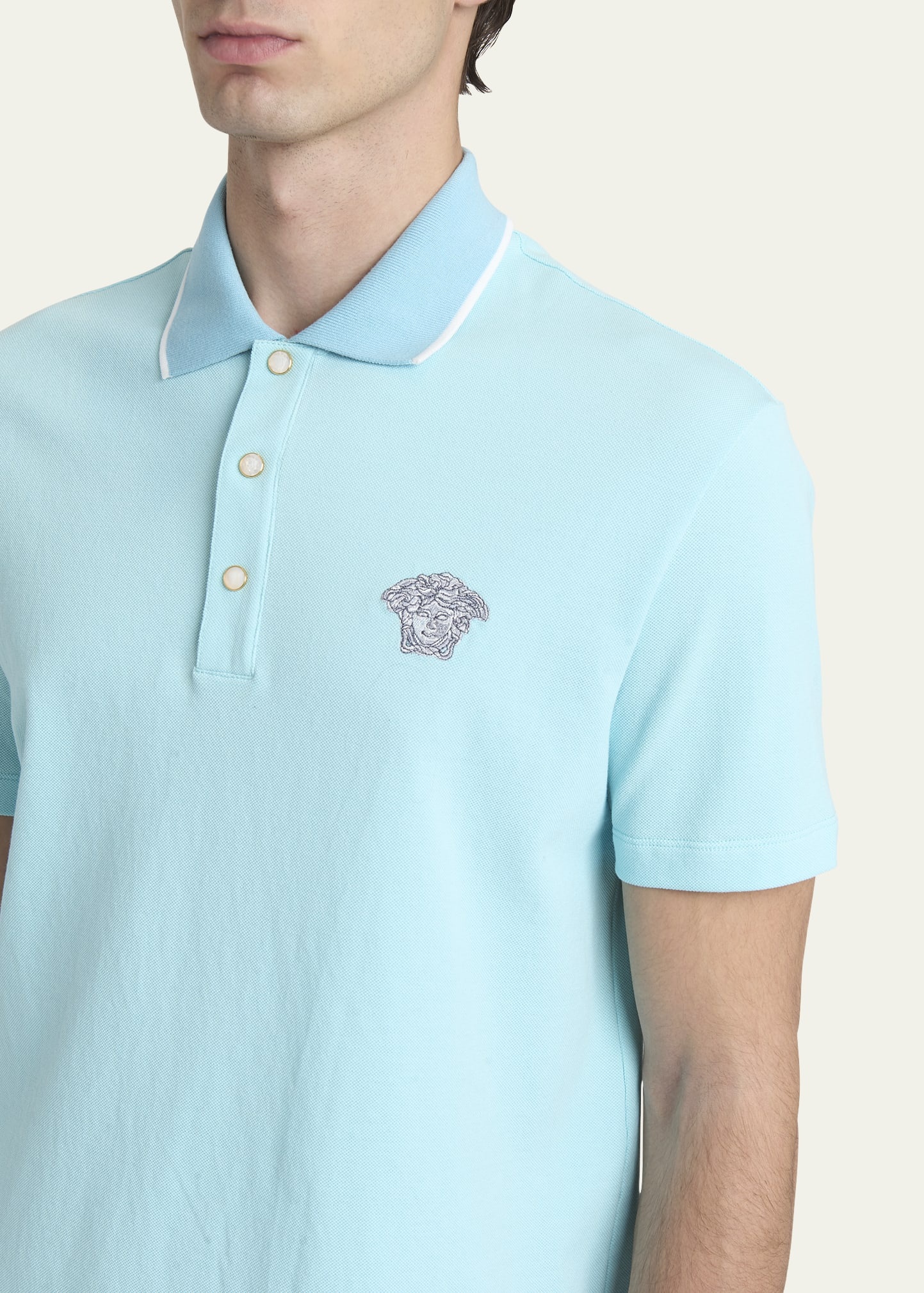 Men's Medusa Pique Polo Shirt - 5