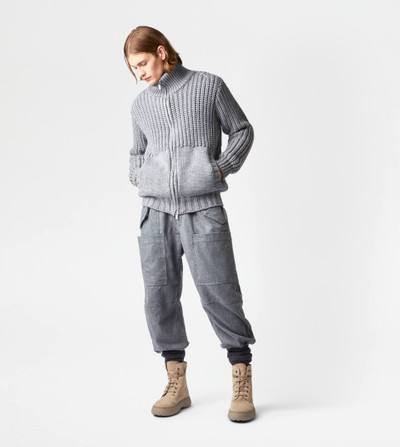 Tod's TOD'S BAGGY TROUSERS IN WOOL - GREY outlook