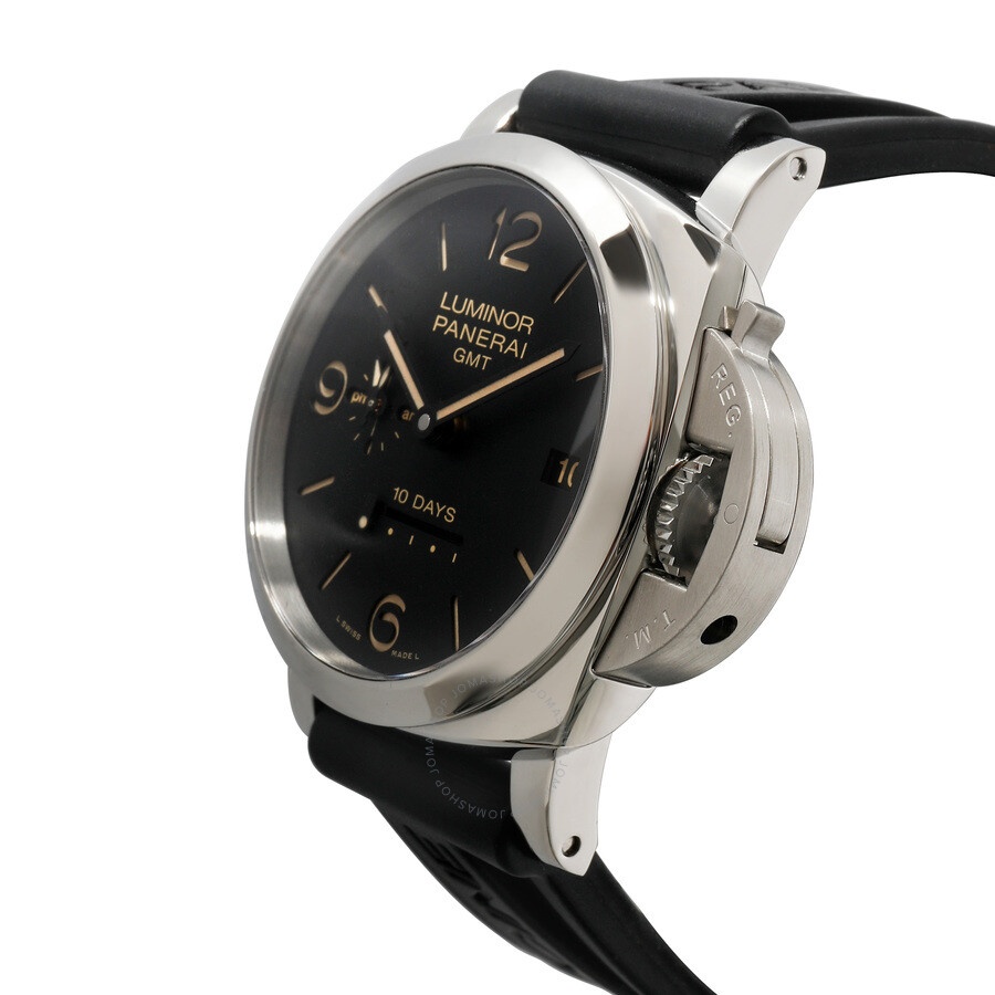 Pre-owned Panerai Luminor 1950 10 Days Gmt GMT Black Dial Men's Watch PAM00533 - 2