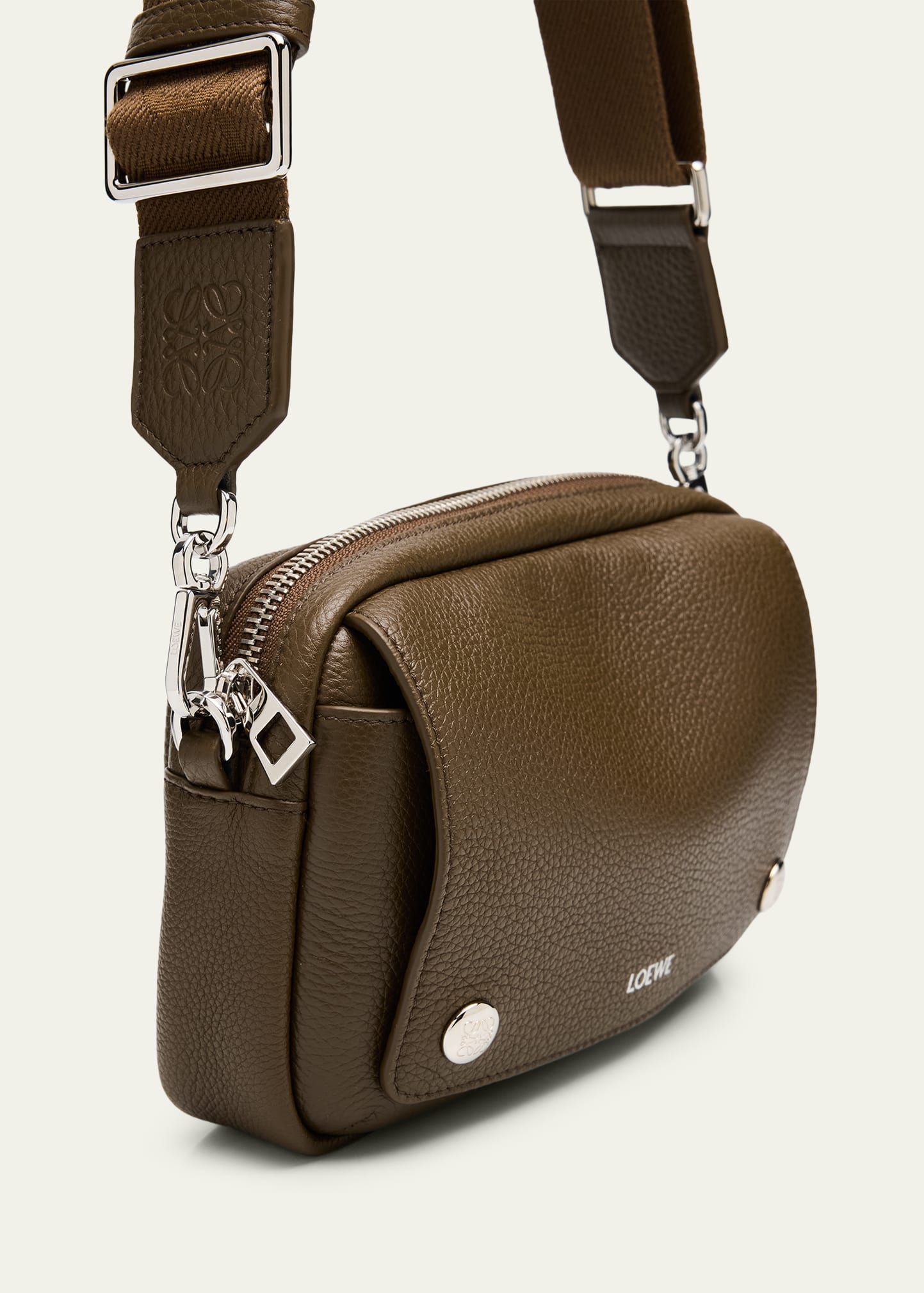Men's Pebble Leather Camera Bag - 5