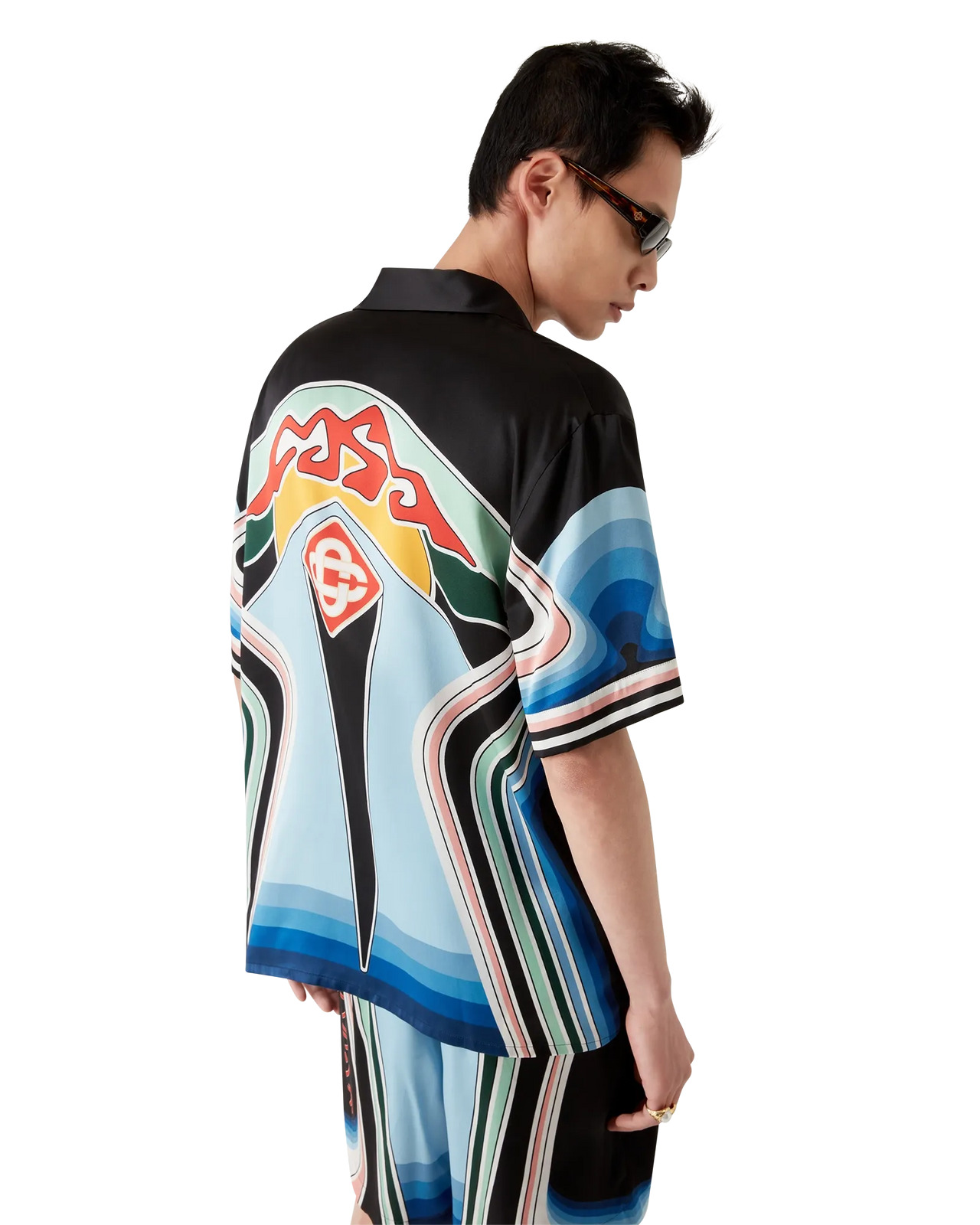 Graphic Mountain Silk Short Sleeve Shirt - 4