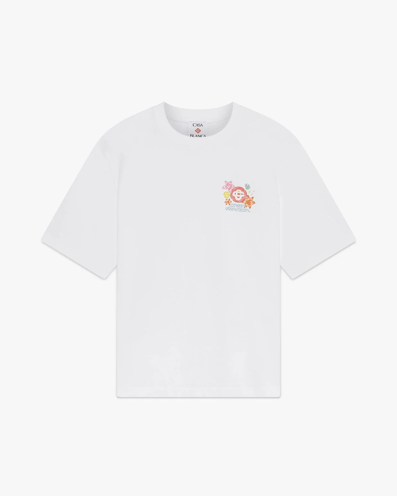 White Collage D’Icones Graphiques Short Sleeve T-Shirt | Casablanca Paris - 1