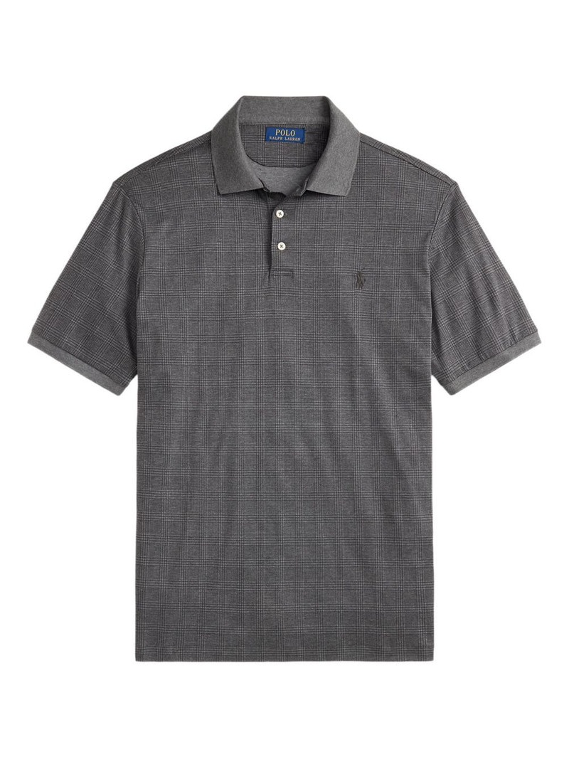 Glen checked short-sleeve polo shirt 1