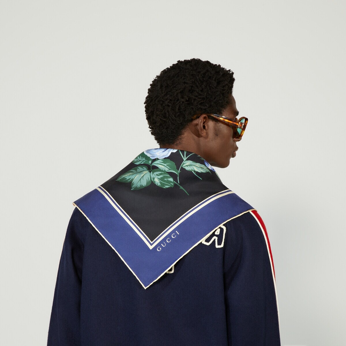 Gucci HA HA HA flower print silk scarf - 3