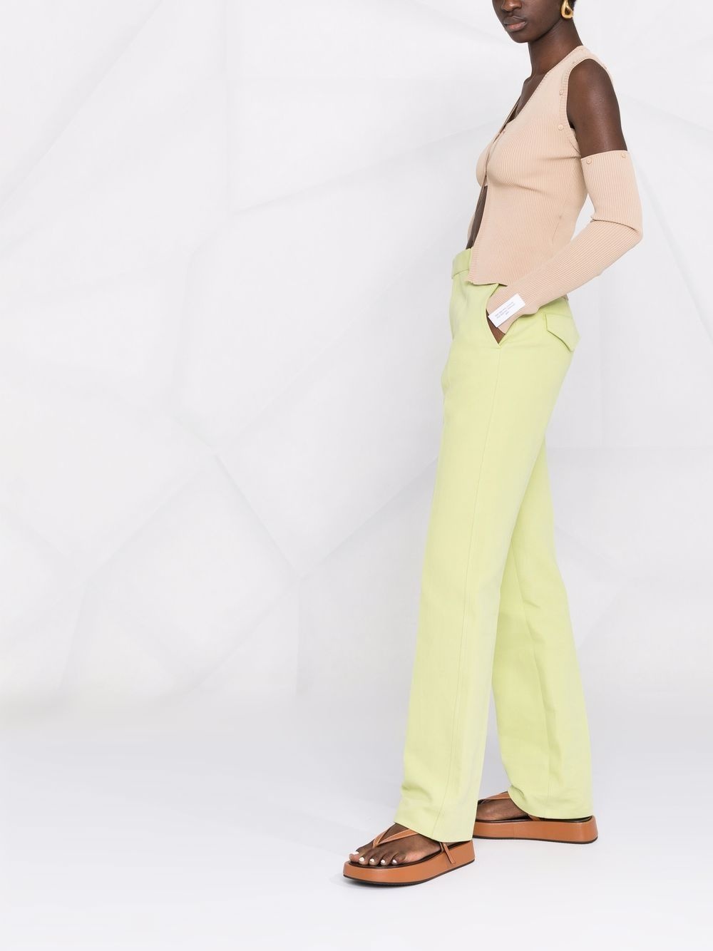cut-out knitted cardigan - 4