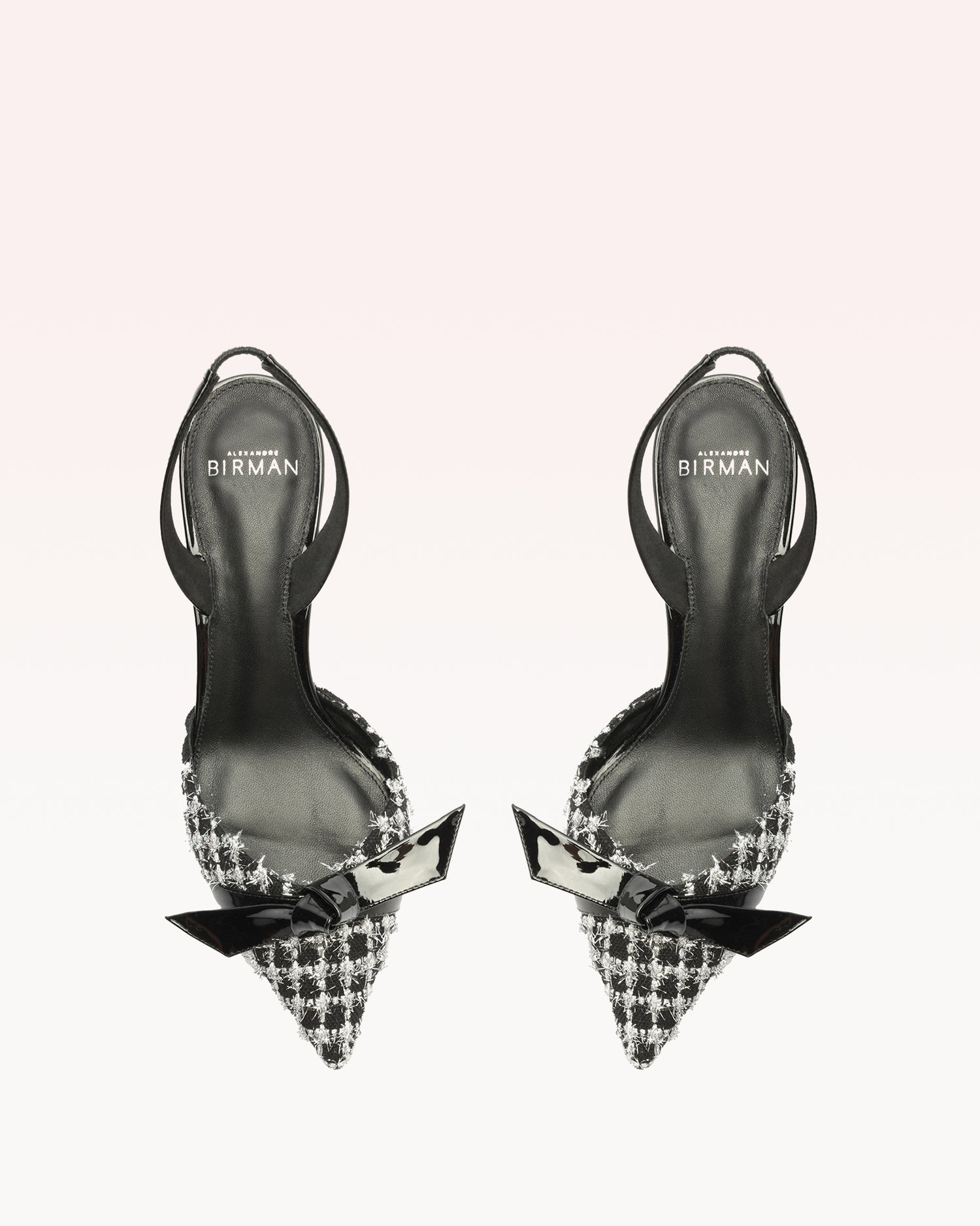 CLARITA BELL SLINGBACK 60 TWEED BLACK - 4
