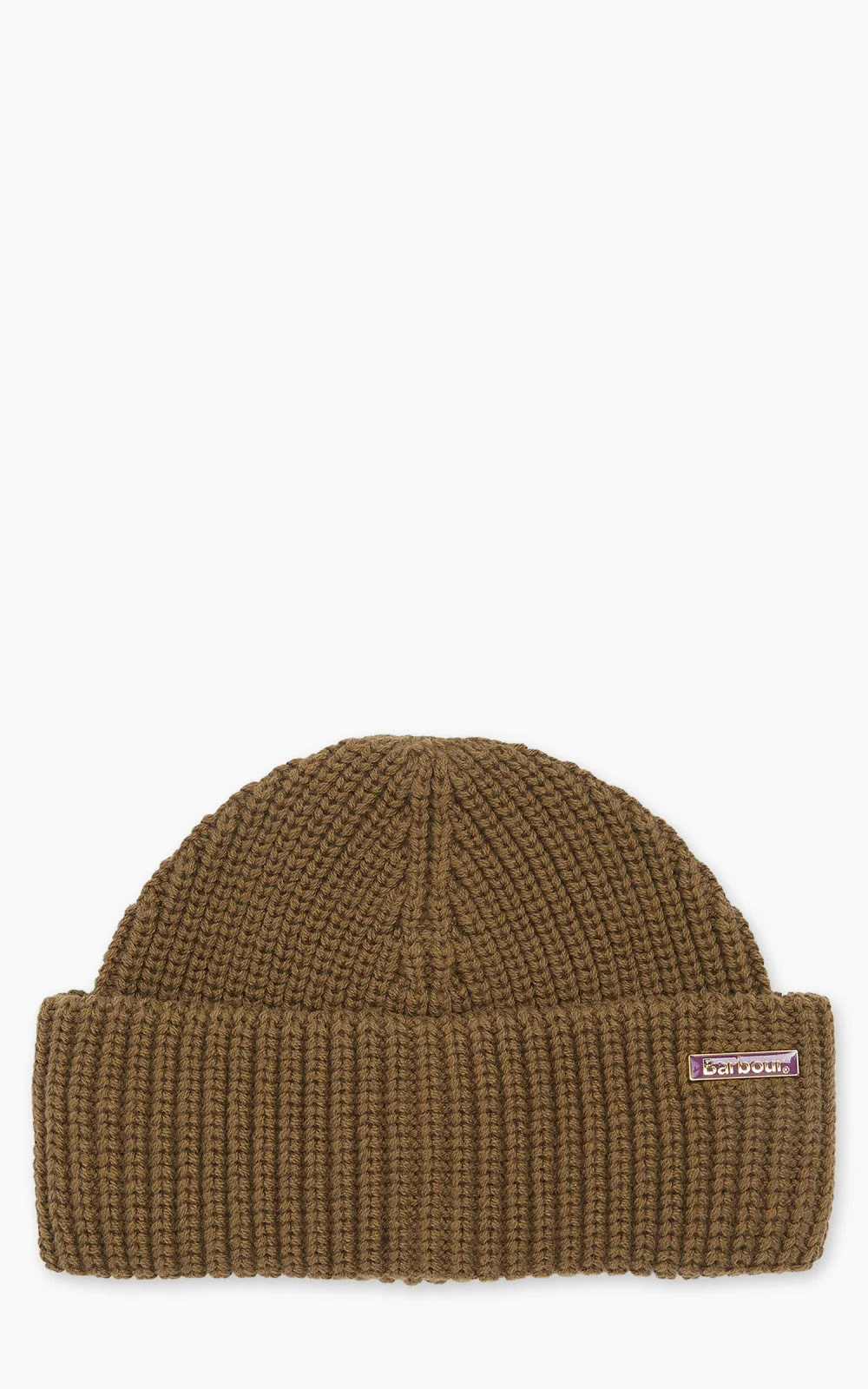 BARBOUR BEANIE MOSELY FISHERMAN LIGHT SAGE - 1