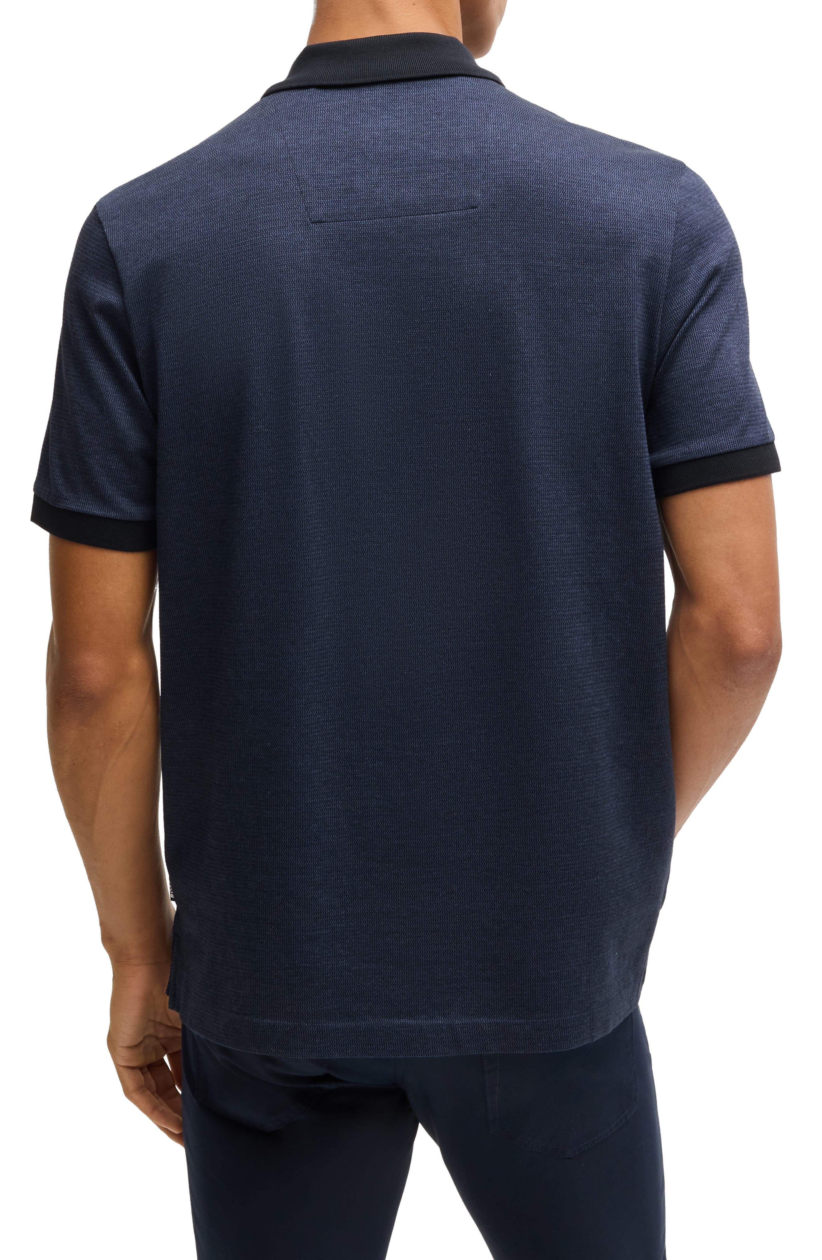 BOSS Parlay Cotton Piqué Polo in Dark Blue at Nordstrom - 2